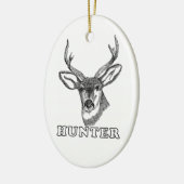 Deer Hunter-kerstversiering Keramisch Ornament (Links)