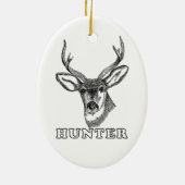 Deer Hunter-kerstversiering Keramisch Ornament (Achterkant)