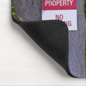 Deer hunter met geweer in bossen muismat (Hoek)