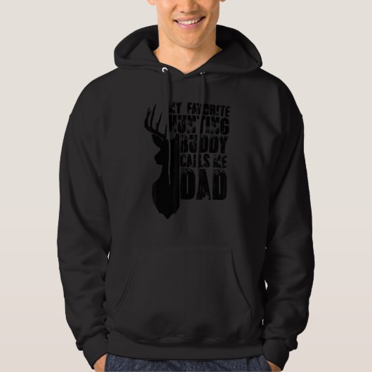 Deer Hunter Papa Mijn favoriete jacht Buddy roept Hoodie (Voorkant)