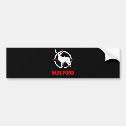 Deer Hunter Pistool Deer Fast Food Bumpersticker (Voorkant)