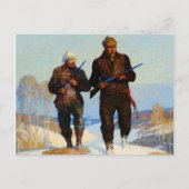Deer Hunters, 1924, van Newell Convers Wyeth Briefkaart (Voorkant)