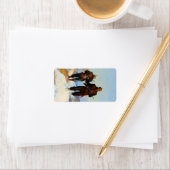 Deer Hunters, 1924, van Newell Convers Wyeth Etiket (Insitu)