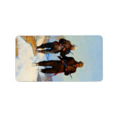 Deer Hunters, 1924, van Newell Convers Wyeth Etiket (Voorkant)