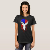 Deer Hunting American Flag 4th of July Patriotic U T-shirt (Voorkant volledig)