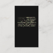 Deer Hunting American Flag Forest Pistool Antler Visitekaartje (Voorkant)