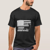 Deer Hunting Amerikaanse vlag T-shirt (Voorkant)