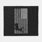 Deer Hunting And America Flag  Hunting Lover Gift Fleece Deken (Voorkant (Horizontaal))