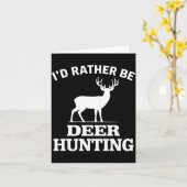 Deer Hunting Art For Men Women Buck Elk Hunter Dee Kaart (Gele Bloem)