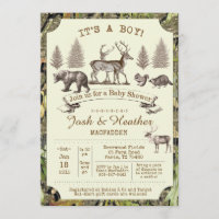Deer Hunting Baby shower Invitation