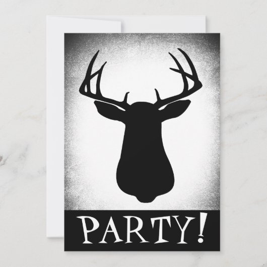 Deer Hunting Birthday Invitation Kaart (Voorkant)