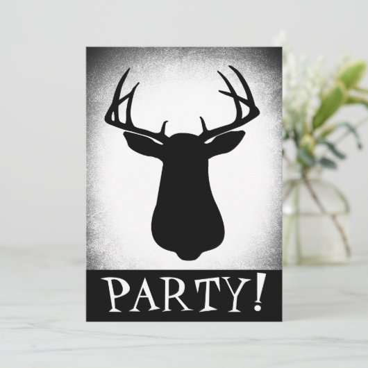 Deer Hunting Birthday Invitation Kaart (Staand voorkant)
