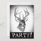 Deer Hunting Birthday Invitation Kaart (Voorkant)