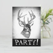 Deer Hunting Birthday Invitation Kaart (Staand voorkant)