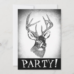 Deer Hunting Birthday Invitation Kaart