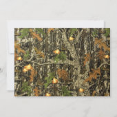 Deer Hunting Birthday Invitation with Photo - Camo Kaart (Achterkant)