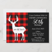 Deer Hunting Buffalo Pset Thémrd 50th Birthday Kaart (Voorkant)