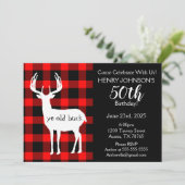 Deer Hunting Buffalo Pset Thémrd 50th Birthday Kaart (Staand voorkant)