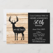 Deer Hunting Buffalo Pset Thémrd 50th Birthday Kaart (Voorkant)