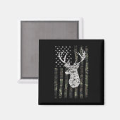 Deer Hunting Camo American Flag Magneet (Voorkant / Achterkant)