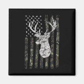 Deer Hunting Camo American Flag Magneet (Voorkant)