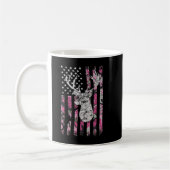 Deer Hunting Camo American Flag Pink Buck Koffiemok (Links)
