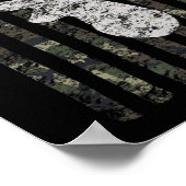 Deer Hunting Camo American Flag Poster (Hoek)