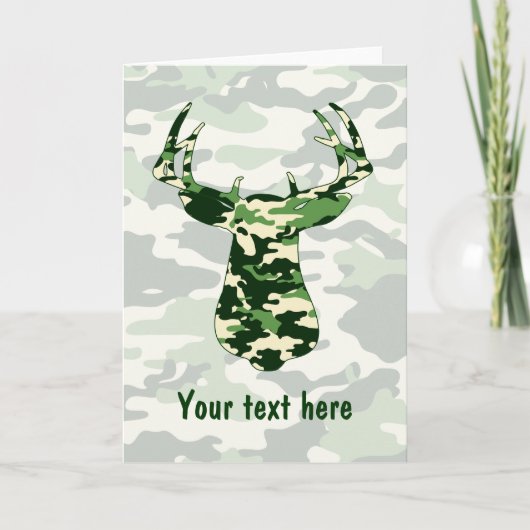 Deer Hunting Camo Buck Kaart (Voorkant)