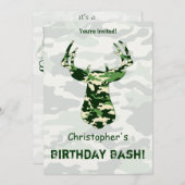 Deer Hunting Camo Buck Kaart (Voorkant / Achterkant)