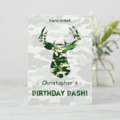 Deer Hunting Camo Buck Kaart (Staand voorkant)