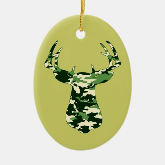 Deer Hunting Camo Buck Keramisch Ornament (Voorkant)