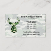 Deer Hunting Camo Buck Visitekaartje (Achterkant)