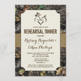 Deer Hunting Camo Repetitie Diner Uitnodigingen