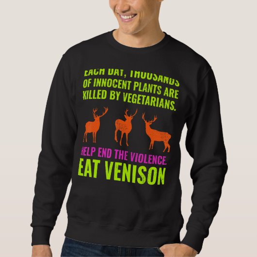 Deer Hunting Camping Shooting Vegetarian An Trui (Voorkant)
