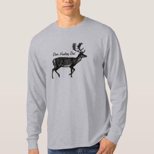 Deer Hunting Dad Custom Name of Slogan T-shirt (Voorkant)