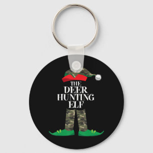 Deer Hunting Elf Matching Group Family Elf Christm Sleutelhanger