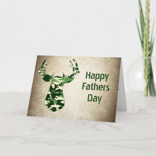 Deer Hunting Fathers Day Cards Kaart