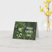 Deer Hunting Fathers Day Cards Kaart (Gele Bloem)