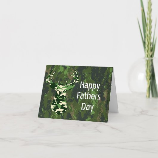 Deer Hunting Fathers Day Cards Kaart (Voorkant)