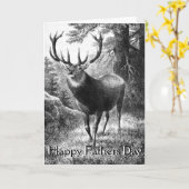 Deer Hunting Fathers Day Cards Kaart (Gele Bloem)