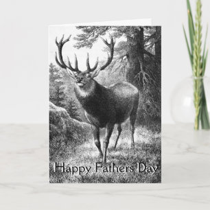 Deer Hunting Fathers Day Cards Kaart