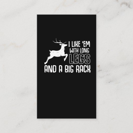 Deer Hunting Forest Animal Hunt Visitekaartje (Voorkant)