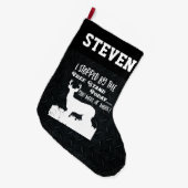 Deer Hunting Funny Quote Mannen Hobby Sport Grote Kerstsok (Voorkant (Hangend))