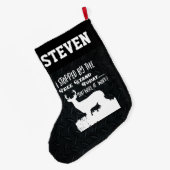 Deer Hunting Funny Quote Mannen Hobby Sport Grote Kerstsok (Achterkant (Hangend))