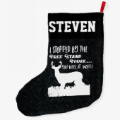 Deer Hunting Funny Quote Mannen Hobby Sport Grote Kerstsok (Achterkant)