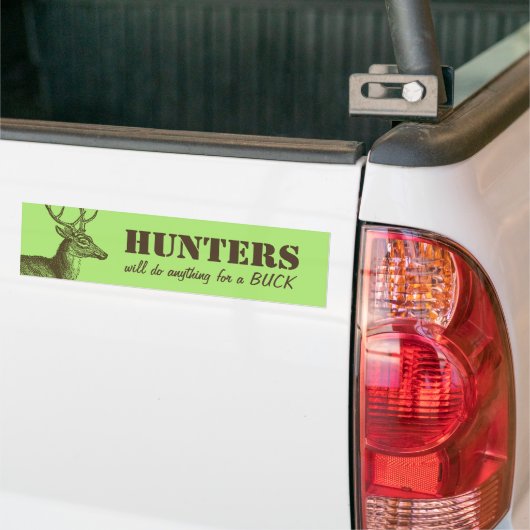 Deer Hunting Funny Slogan bumper sticker (Op Truck)