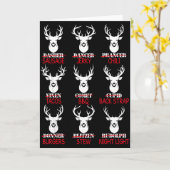 Deer Hunting Gift Hunter Of All Santa's Reindeer  Kaart (Gele Bloem)