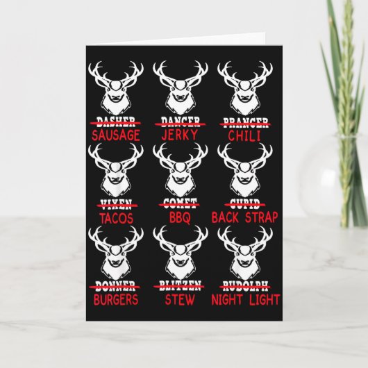 Deer Hunting Gift Hunter Of All Santa's Reindeer  Kaart (Voorkant)