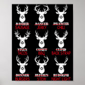 Deer Hunting Gift Hunter Of All Santa's Reindeer  Poster (Voorkant)