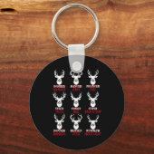 Deer Hunting Gift Hunter Of All Santa's Reindeer Sleutelhanger (Voorkant)
